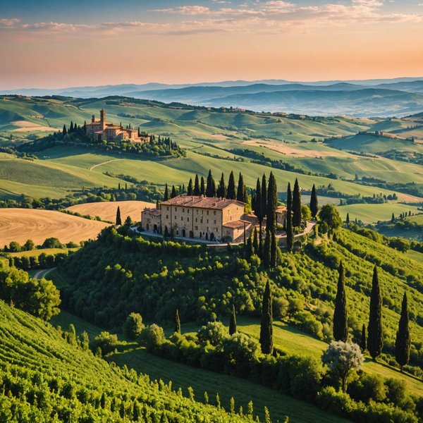 Où peut-on séjourner pour des vacances en Toscane avec des cours de cuisine et des visites de musées?